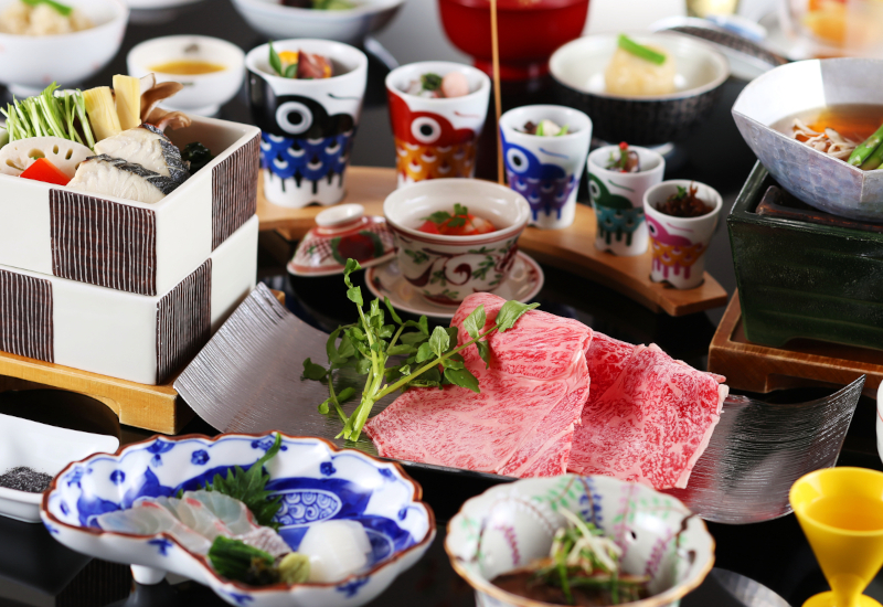 【旬菜会席】黒毛和牛と旬の味覚をご堪能